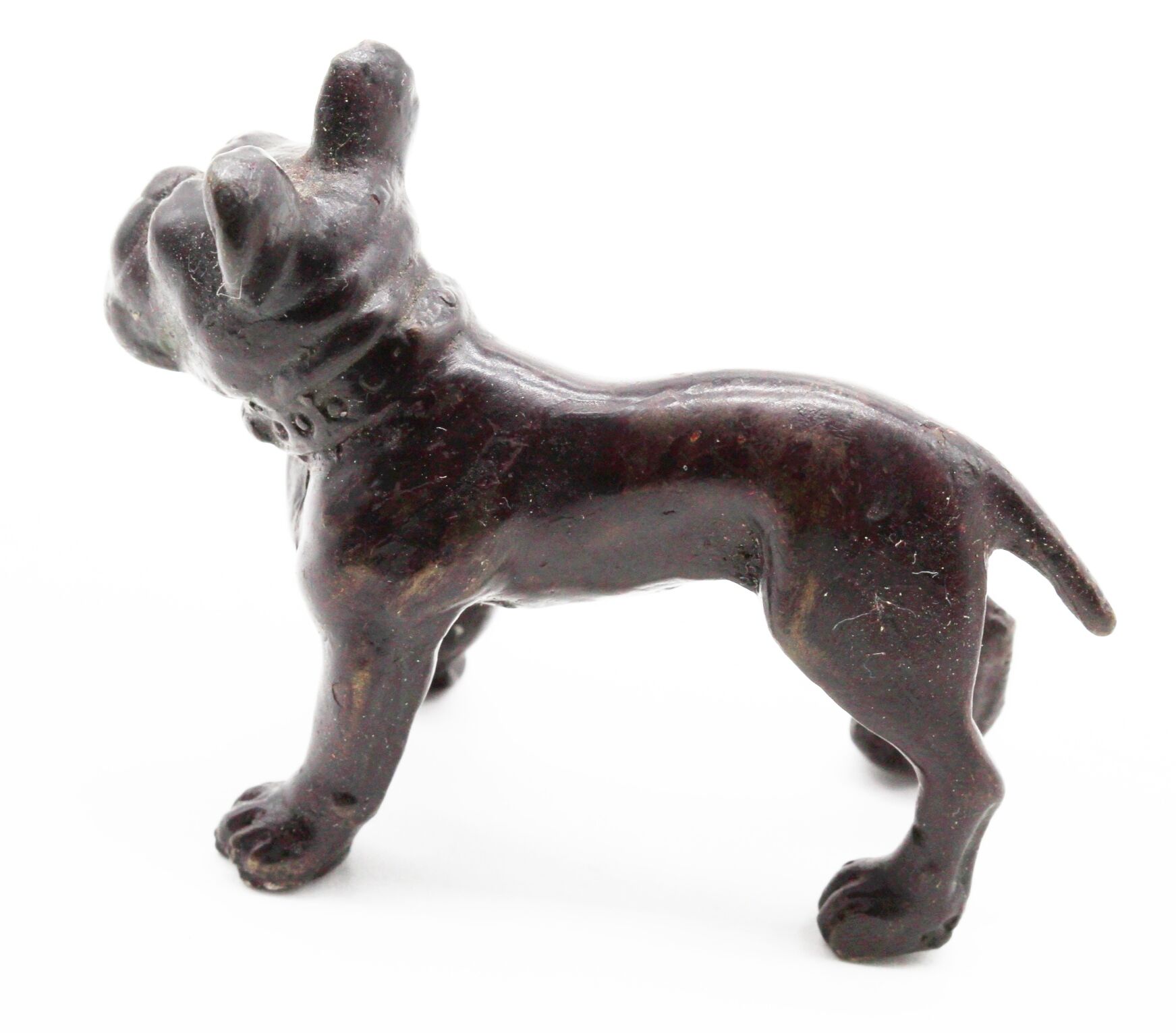 French brass bulldog statue