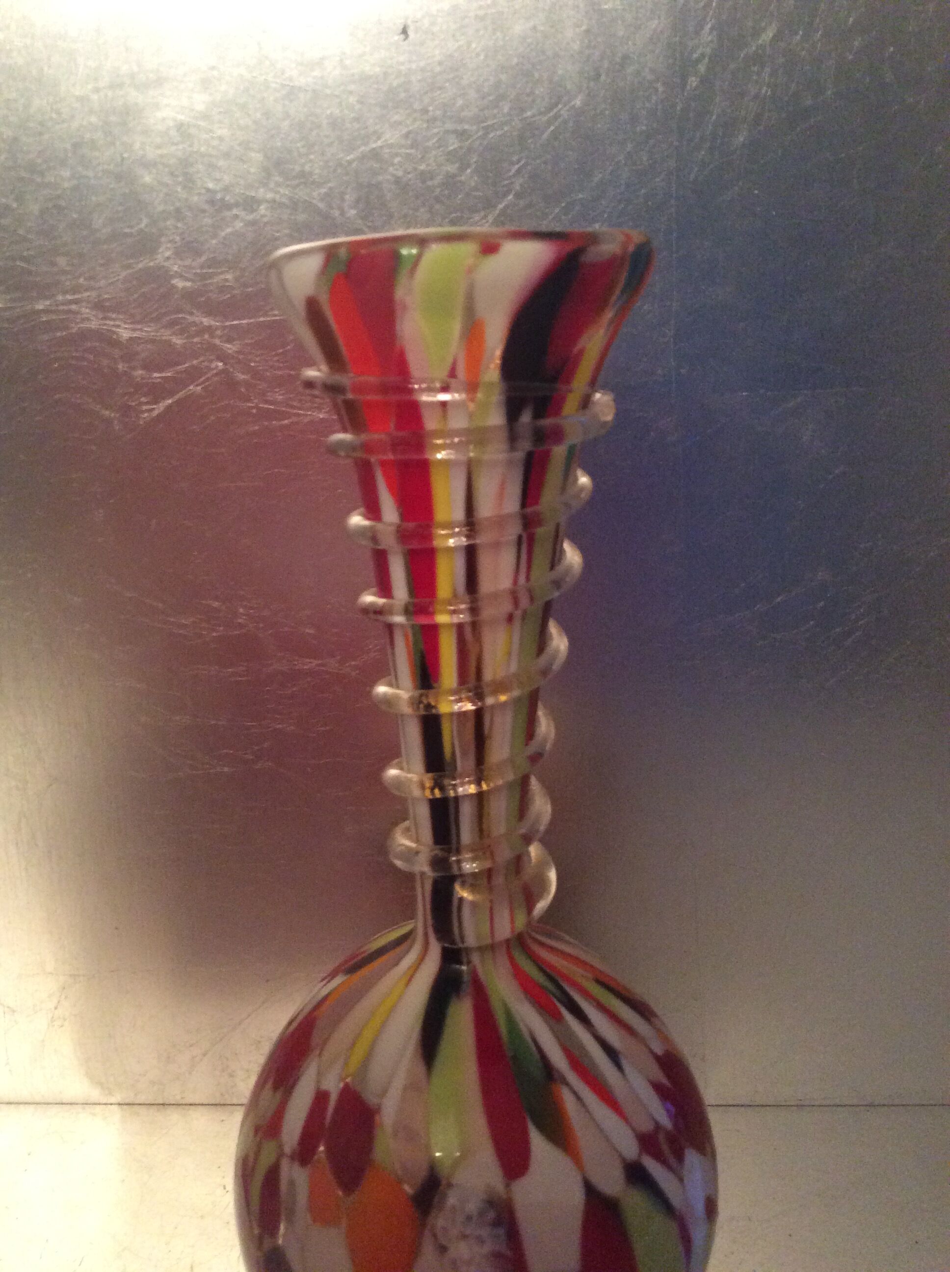 Murano's small vintage glass vase