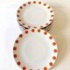 8 Schirnding Bavaria porcelain plates with orange dots, 1970s