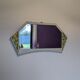 Beveled hexagonal mirror shabby chic style 79 x 42 cm