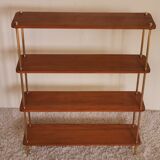Shelf in brass and teak