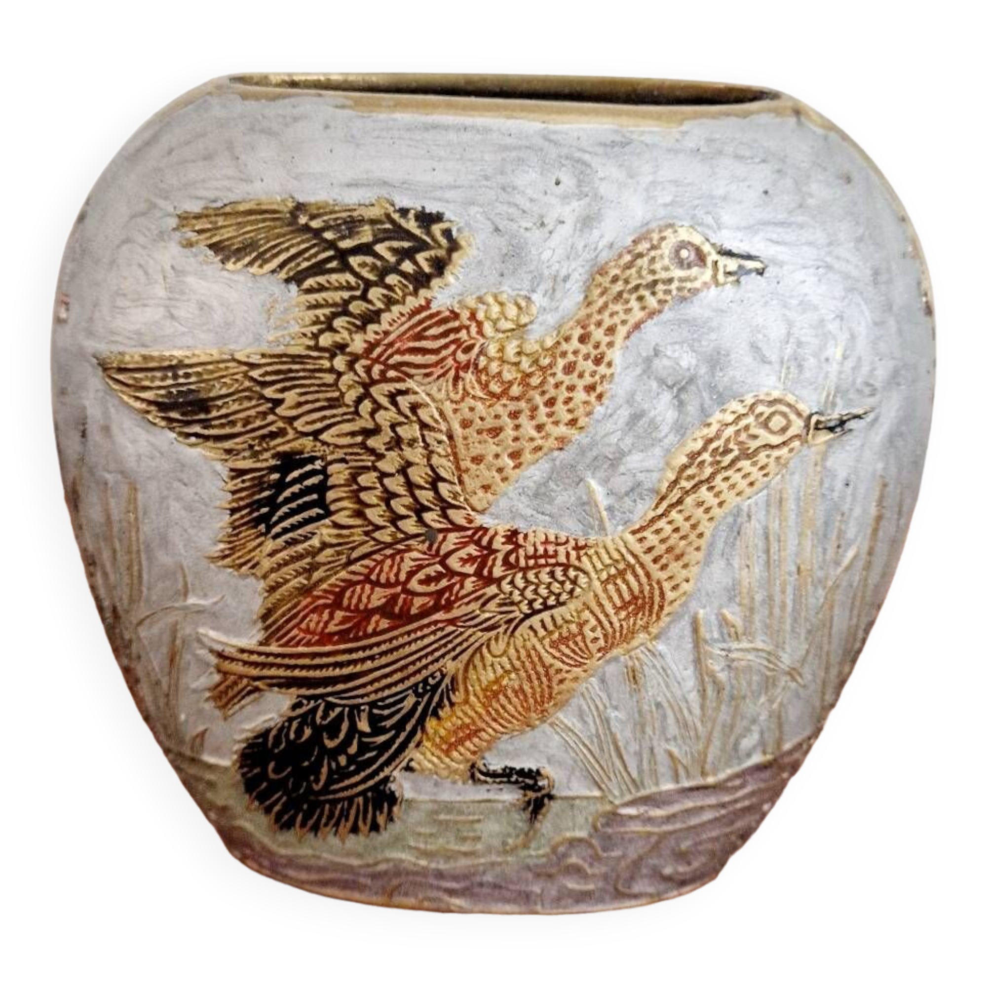 Brass cloisonné vase 1900