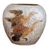 Vase cloisonné laiton 1900