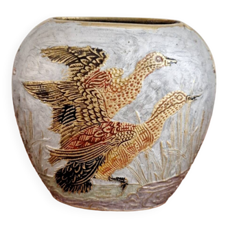 Brass cloisonné vase 1900