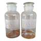 Set of 2 Large Glass Pasta Jars with Stopper Lids, 4 Litre Pasta Containers
