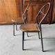 Set of 4 Mobilor chairs - 1950's - metal and wood