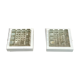 Pair of metal and glass sconces Scandinavian design 1950s