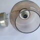 Pair of chrome metal and smoked glass wall lights from the 80s