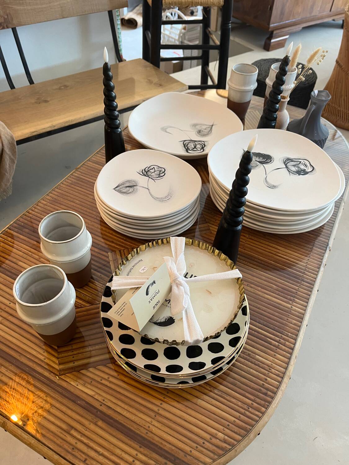 Rattan coffee table