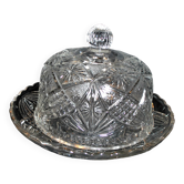 Vintage Portieux Vallerysthal pressed-molded glass cheese bell