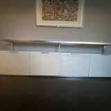 Bahut blanc laqué Ligne Roset 4 portes