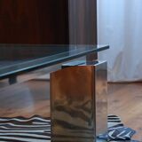 Table basse vintage chrome