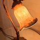 Two art nouveau style tulip lamps signed art de France