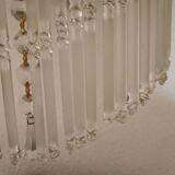 Vintage wall sconce gold metal and stamps