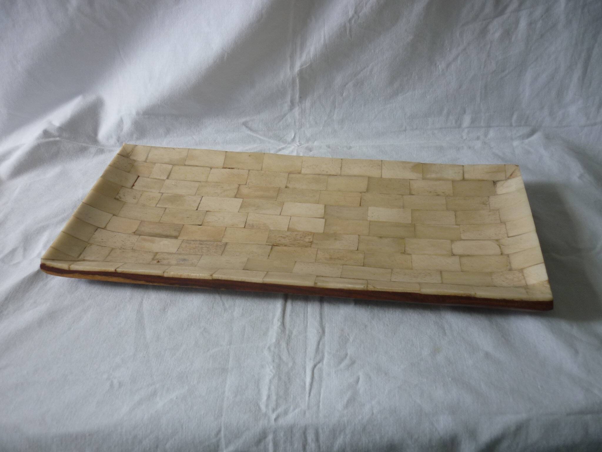 Rectangular bone tray, 34.5 cm