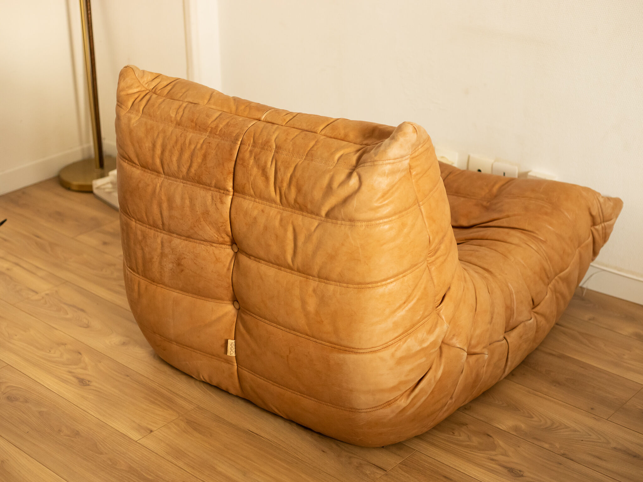 Togo 3-seater sofa and leather chair By Michel Ducaroy for Ligne Roset