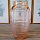 Art Deco style vase in salmon-colored glass