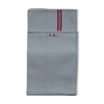 Old rag linen in red Monogram battens SM