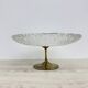 Mid-century design centrepiece crystal and brass bowl, 1960s