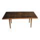 Brown rosewood coffee table with ceramic tile top - Denmark, 1960s
