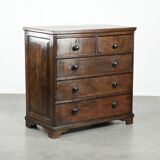 English antique oak chest of drawers / commode from the early 18th century