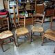 4 chaises paillées