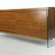 Teak sideboard with glass legs, France - 1990s