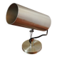 Cylindrical and adjustable wall spotlight in brushed stainless steel, 1970s