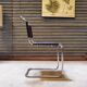 Chaise S33 Marcel Breuer Thonet cuir noir