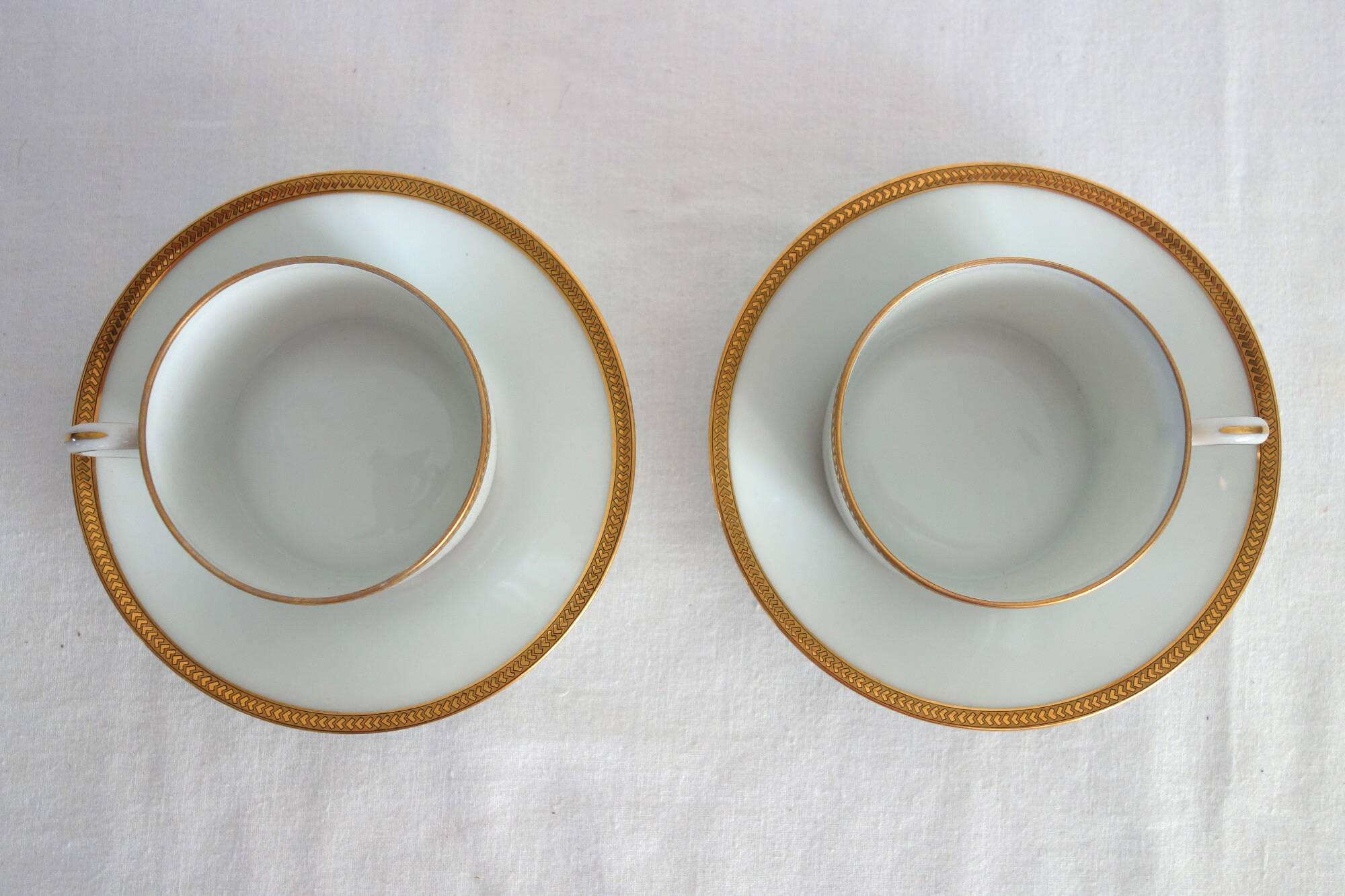 2 cups with saucers Charles Haviland, mid 20th century