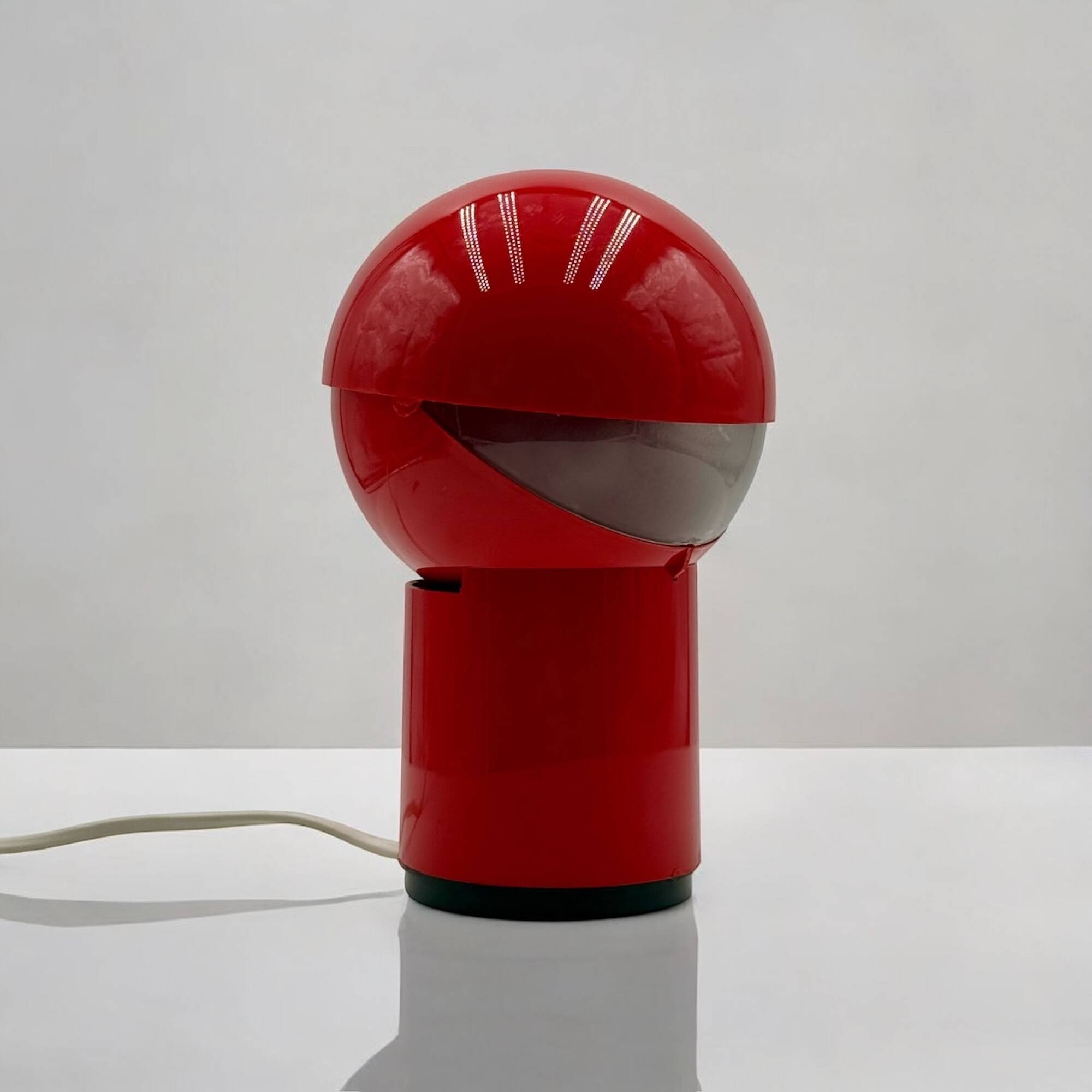 Lampe Space Age « Sfera Notte » Gagiplast, rouge vif, années 1970