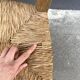 Set of 2 chairs in raw wood and straw from the 50s