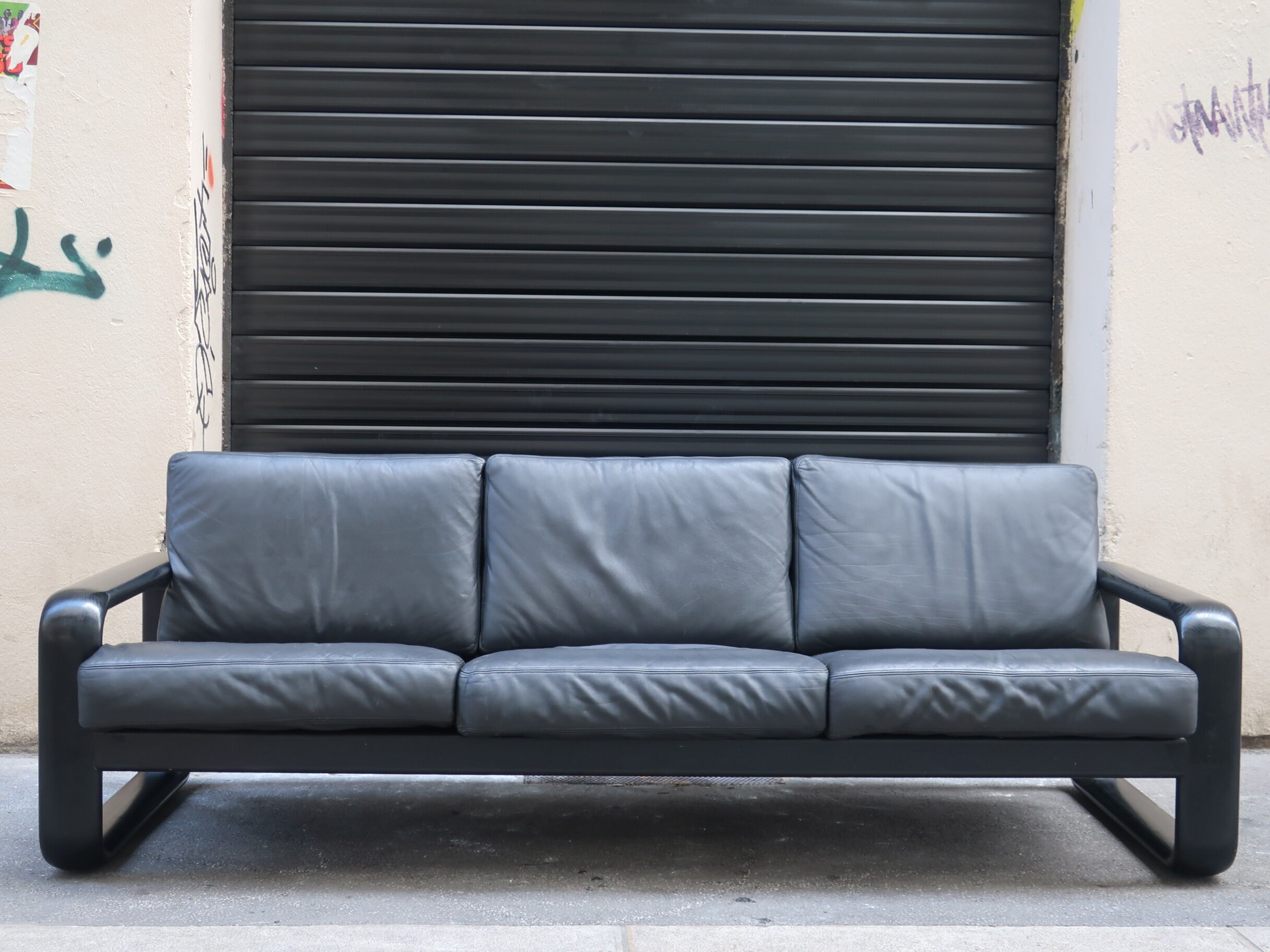 Leather sofa "Hombre" Burkhard Vogtherr for Rosenthal Studio line - 1970