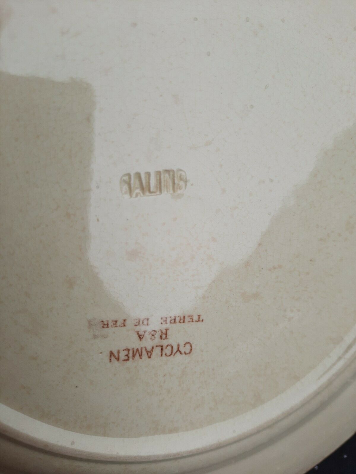 Salins earthenware plates, fer terre
