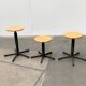 Vintage German industrial workshop stools, set of 3