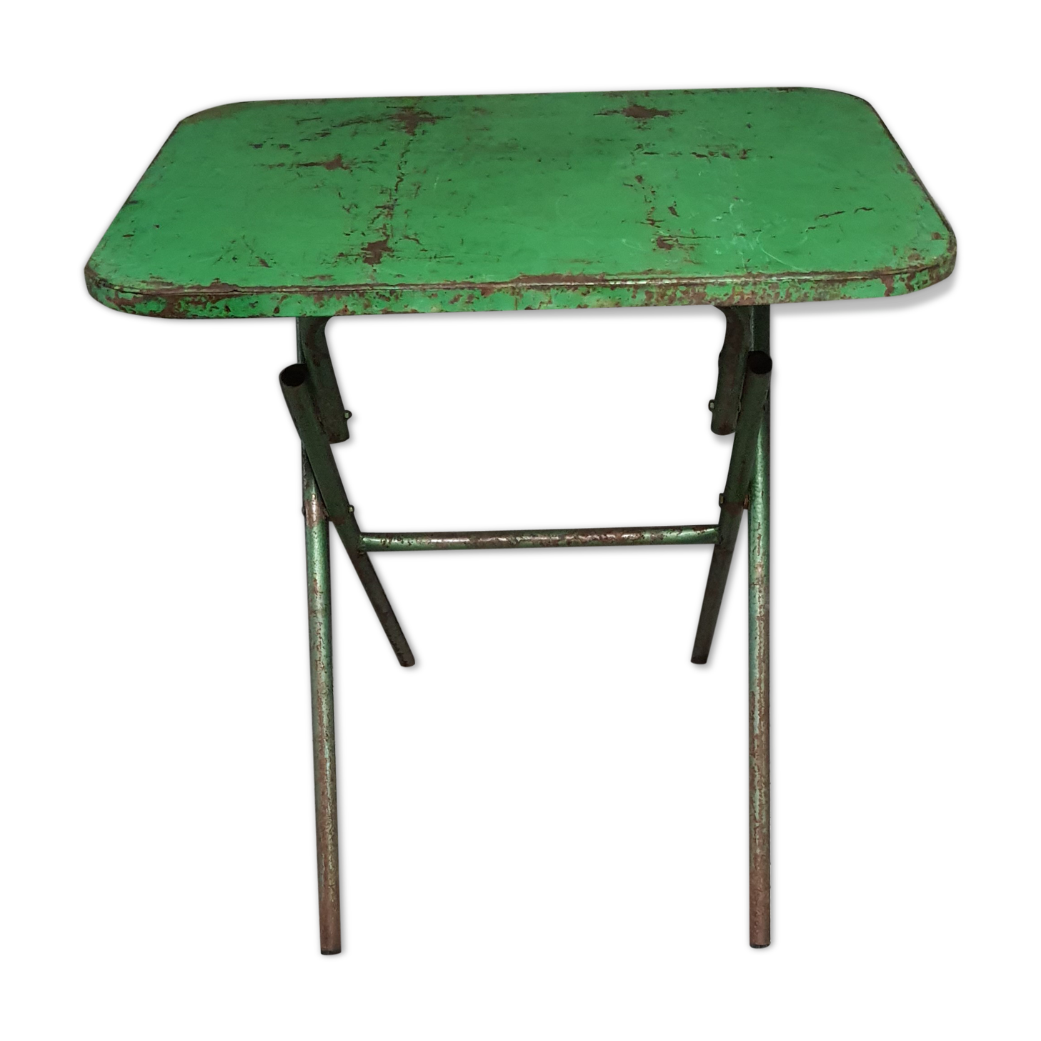 Painted metal folding table