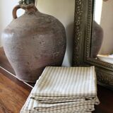 Set of 6 Vichy beige napkins