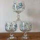 Vintage ensemble de 3 verres à pied grand format eau Arcopal véronica
