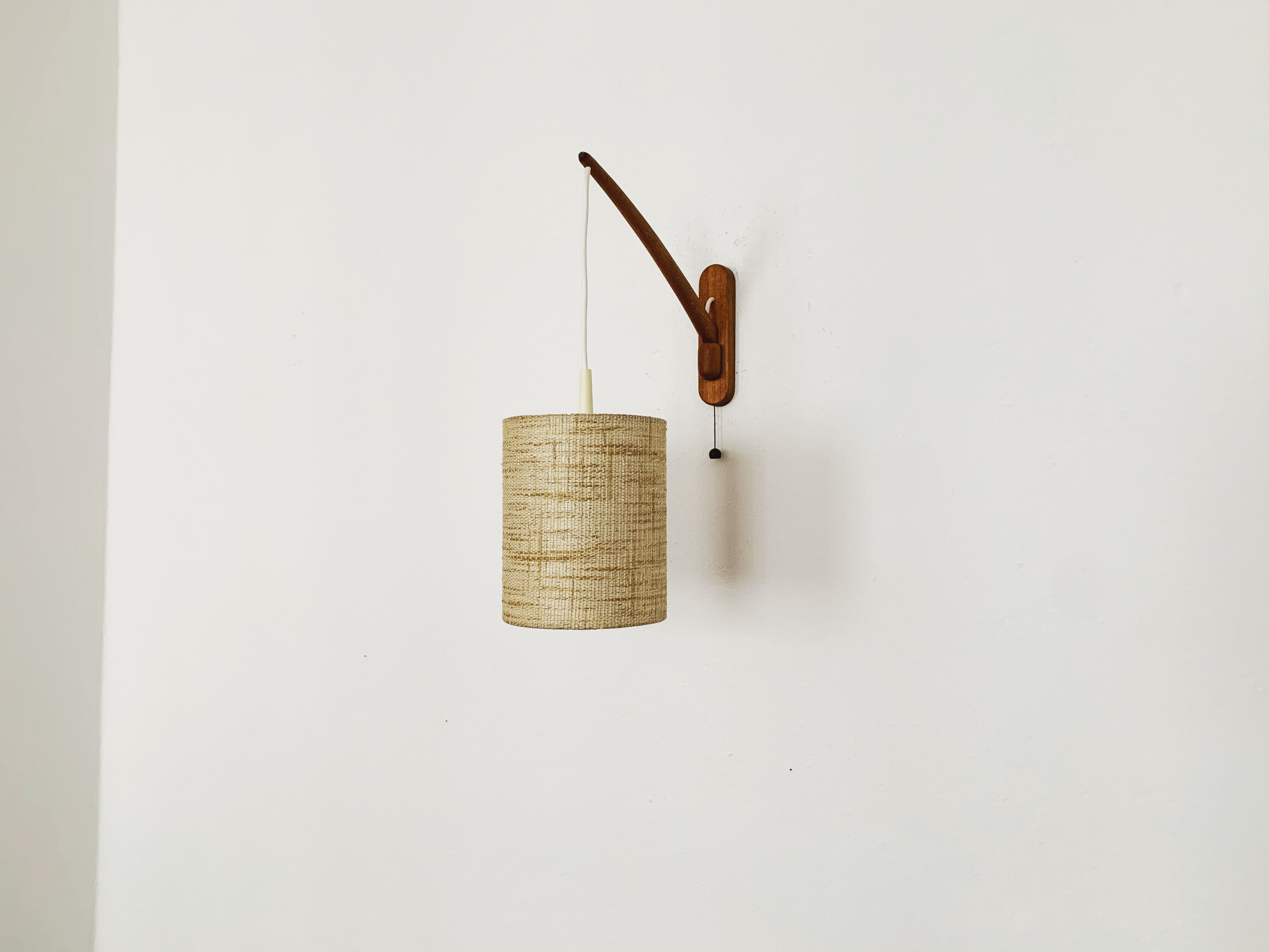 Danish adjustable teak wall lamp