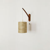 Danish adjustable teak wall lamp