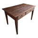 Table à manger française ancienne en merisier avec deux tiroirs, vers 1880–1920