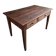 Table à manger française ancienne en merisier avec deux tiroirs, vers 1880–1920