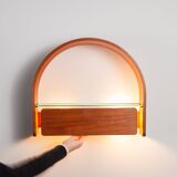 Domus wall console with lighting and glass