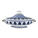 Antique vegetable dish in porcelain, Minton factory, England 1800s.