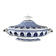 Antique vegetable dish in porcelain, Minton factory, England 1800s.