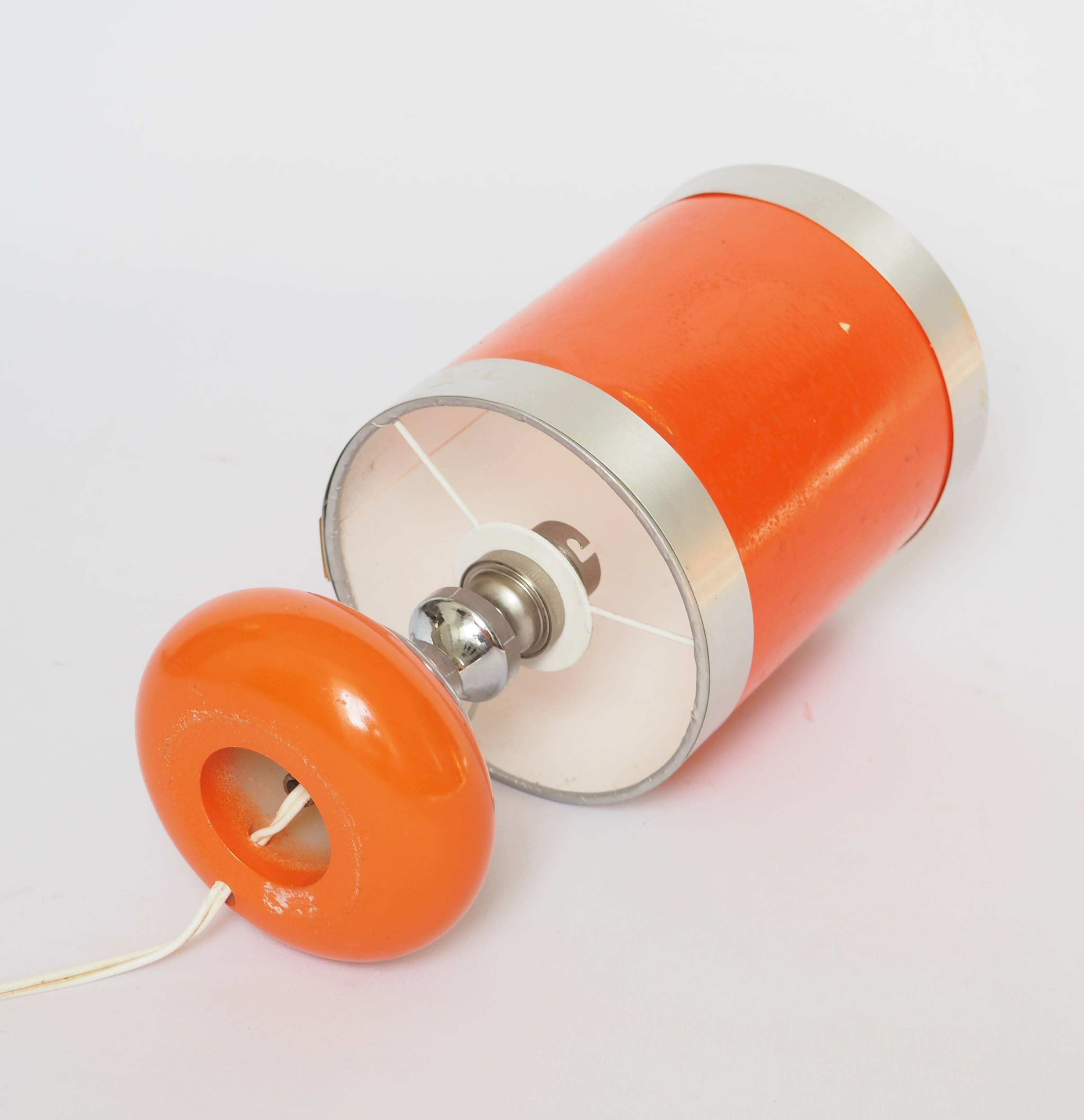 Lampe orange années 1970
