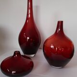 Set of 3 burgundy vases vintage look design by Johanna Jelinek - Ikea