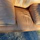 Paire de Fauteuils Vintage en Skai Marron Clair