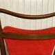 Suite de 6 chaises vintages scandinaves rouges