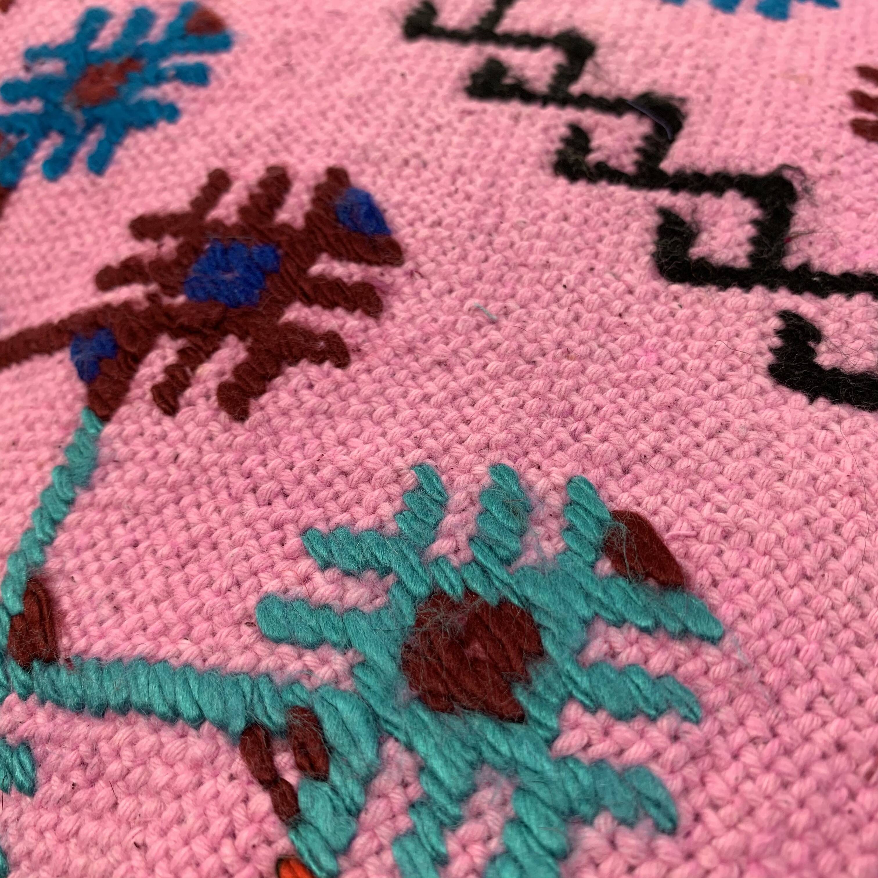 Vintage turkish handmade kilim cushion cover 40x60 cm